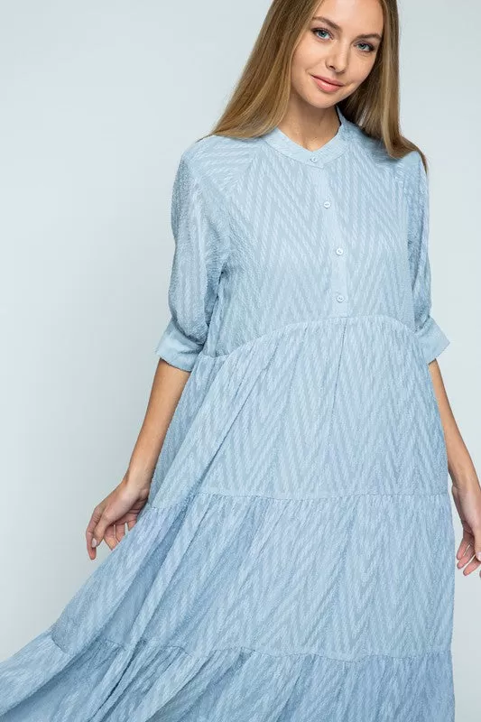 Vyla Boho Chic Dress In Capri Blue