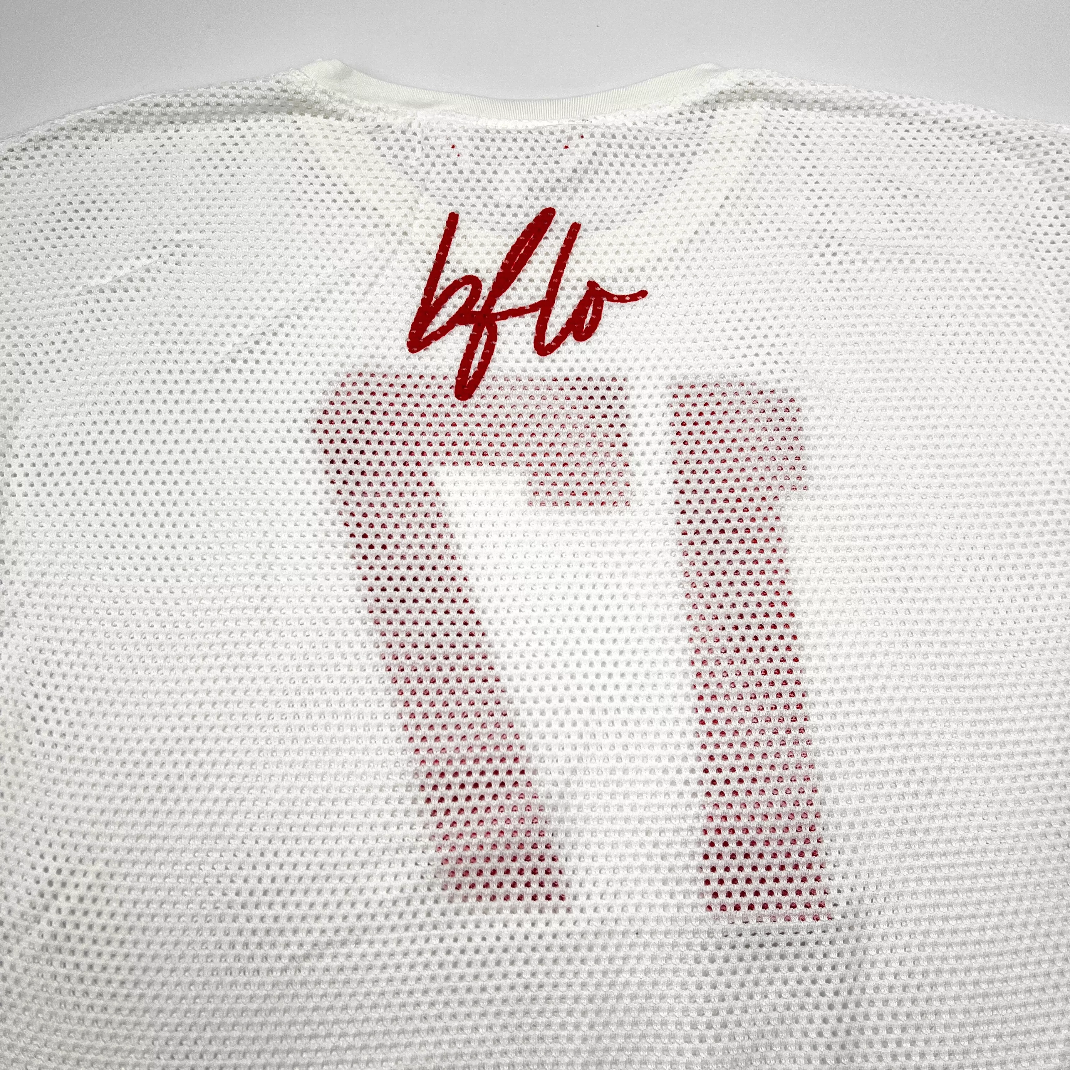 Women's BFLO #17 White Mesh Jersey