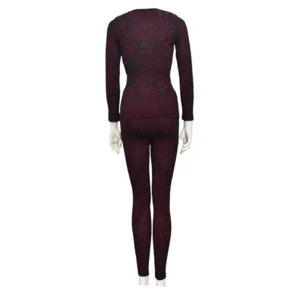 Women's Thermal Body Warmer | Body Warmer Thermal Suit | Strechable Thermal Body Warmer- Maroon