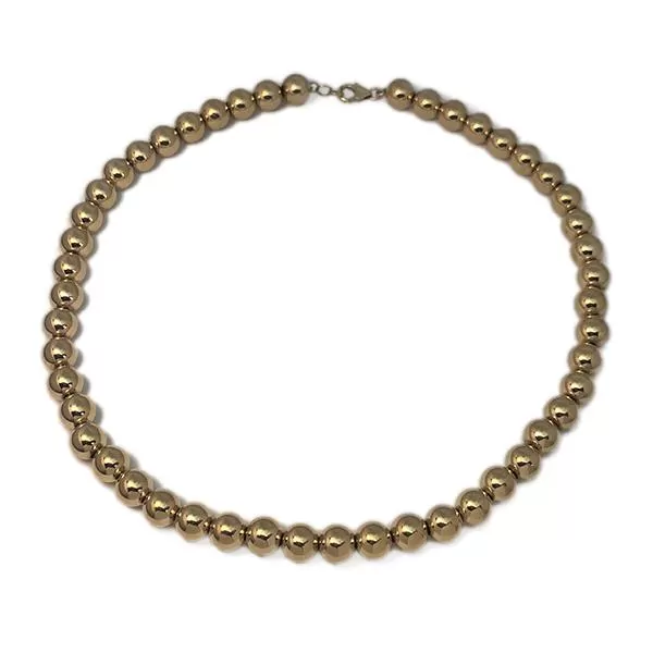 Yellow Gold Bead Necklace