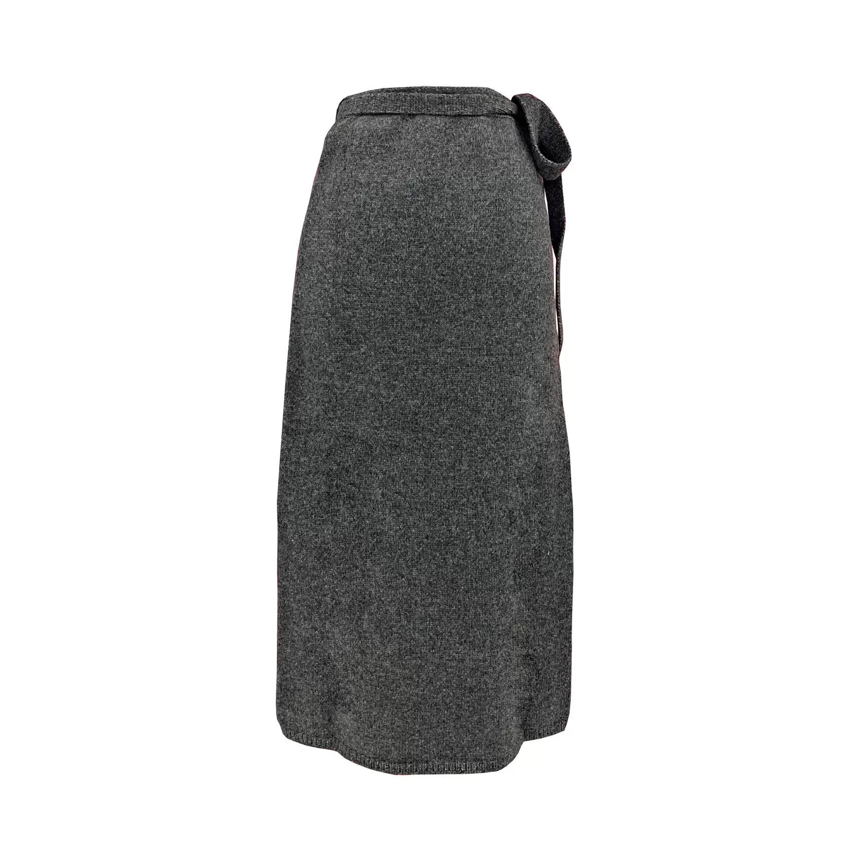 Zadie Wrap Skirt in Grey Melange